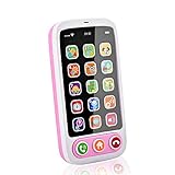 Byserten Baby Phone, Baby Cell Phone Toy with Lights & Music, 12 Months Early Learning Educational Toys, Sensory Toys for Toddlers 2 3 4 Year Old Kids Boys and Girls Gifts Pink
