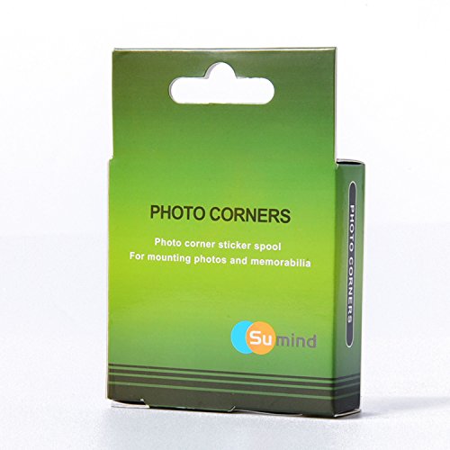 Esquinas de foto autoadhesivas para fijar imágenes sin dañar el papel en álbum de recortes 7