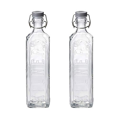 Kilner Clip Top Bottle 1 Liter Transparent (Pack of 2)