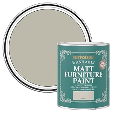 Rust-Oleum Grey Furniture Paint in Matt Finish - Oyster 750ml