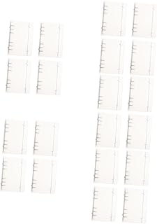 Ciieeo 20 Peças A6 Capa Protetora Pasta Bloco De Notas Pasta De Arquivo Bloco De Notas Diários De Couro A6 Capa De Bloco De Notas Transparente Diário Fichário Protetor De Anel