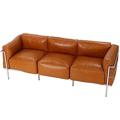 Amazon｜コルビジェデザイン LC3 COMFORT 3P □キャメル□3人掛け 