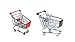 Deko Einkaufswagen Metall mini 15x9,5x14cm, farblich sortiert