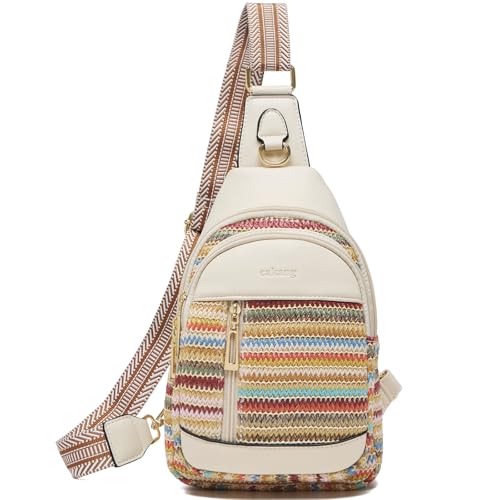 Image of cakang Womens Sling Bag Crossbody Bags for Women Vegan Leather Sling Backpack Daypack Fanny Pack Crossbody Purse Travel