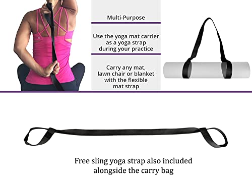 Image of Tarkan Non Slip Yoga Mat, 8mm Extra Thick Eco Friendly TPE Exercise Mats with Carrying Bag (Black & Green, Unisex)