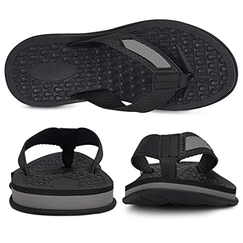 Image of MALIDA Mens Flip Flops Non-Slip Bathroom Shower Shoes Cushion foam Indoor and Outdoor Thong Sandals