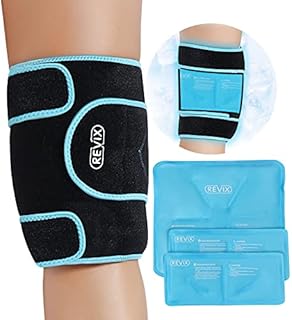 REVIX Ice Pack for Knee Injury Reusable Ice Wrap with Cold Compression Brace