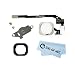 EShine Home Button Flex Ribbon Cable Assembly + Metal Bracket + Rubber Gasket for iPhone 5S SE + EShine Cloth (White Color)