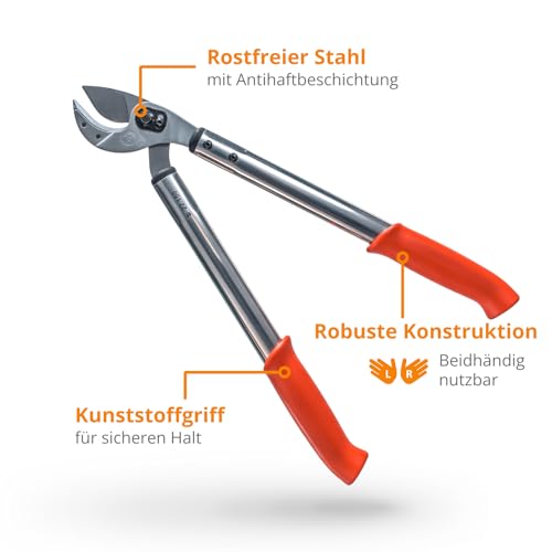 Original LÖWE große Jagdschere 22.150 - mit antihaftbeschichtete und korrosionsgeschützte Klingen - zum Aufbrechen und Zerwirken von Knochen und Fleisch