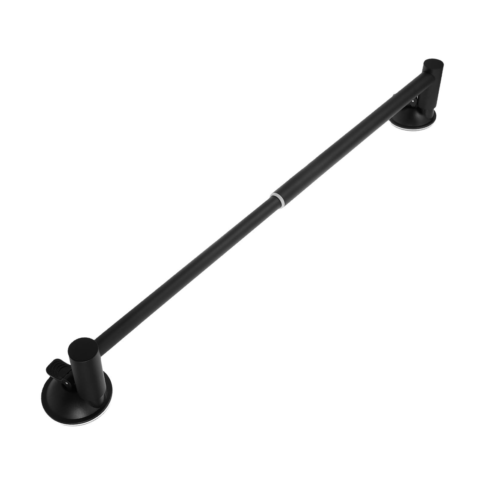 Porte-serviettes ventouse noir extensible pour protéger vos murs de douche