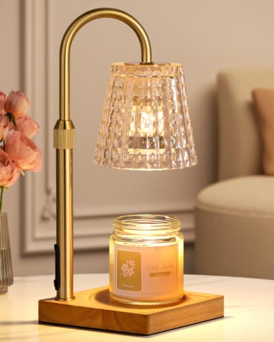 Image of Crystal Candle Warmer Lamp with Timer, House Warming Gifts New Home Decor