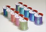 Hitena STWRAP Rod Wrapping Thread - Metallic Aurora 10 Color 100yd Pack
