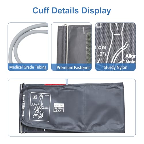 Image of ELERA Extra Large Blood Pressure Cuff (9 inch-24 inch | 22-60cm) - XL Replacement BP Cuff for Big Arms, Compatible with Omron BP Monitors, Adult Cuff Only - 6 Connectors