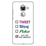 AMZER Slim Fit Handcrafted Designer Printed Snap On Hard Shell Case Back Cover for Leeco Le Max 2, Letv Le Max 2 - Tweet HD Color, Ultra Light Back Case