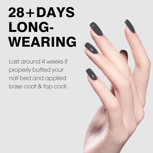 Image of CANNI 9ml Gray Gel Nail Polish High Gloss UV LED Soak Off Gel