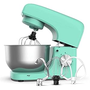 Stand Mixer, 4.7QT 8-Speed 380W Tilt-Head Standmixer Electric Household Machine for Baking, Cake, Cookie with Stainless Steel Bowl (Green), 13.98 x 11.30 8.82 Inch