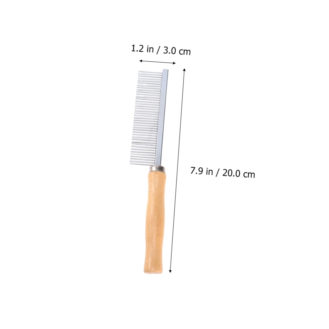 Garneck Stainless Steel Pin Brush for Dogs Pet Grooming Comb Dog Deshedder Wood Handle