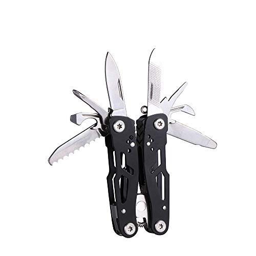 MINI Multitool Pliers, Birthday Christmas Gifts for Men Boyfriend Dad Husband Women, Pocket Knife 14-In-1, Rugged and Practical Portable Computer and Bike Gadgets, Black Camping and Survival Tools - Image 3