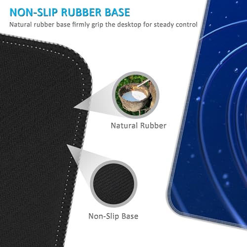 Sous-mains de table avec bords surpiqués pour stabiliser clavier et souris XL - 6