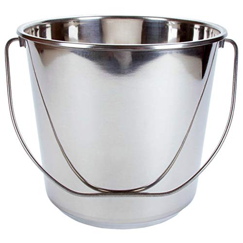 Stainless Steel Bucket with Handle 12Ltr HDuty Premium Quality 12L Pail