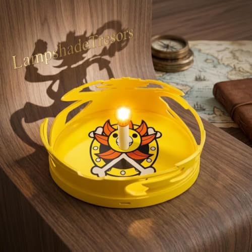 Image of Mini Monkey D. Luffy Shadow Lamp | One Piece LED Anime Night Light | USB Powered Decorative Desk & Bedside Lamp | Shadow Illusion Light for Bedroom, Gaming Room & Anime Room Decor