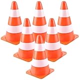 AKOLAFE 24 Stück Pylonen mit Orange und Weiß 23 x 13 cm Hütchen Fussball Training Trainingskegel Hilfs Markierkegel für Innen oder Outdoor, Sport, Spiele