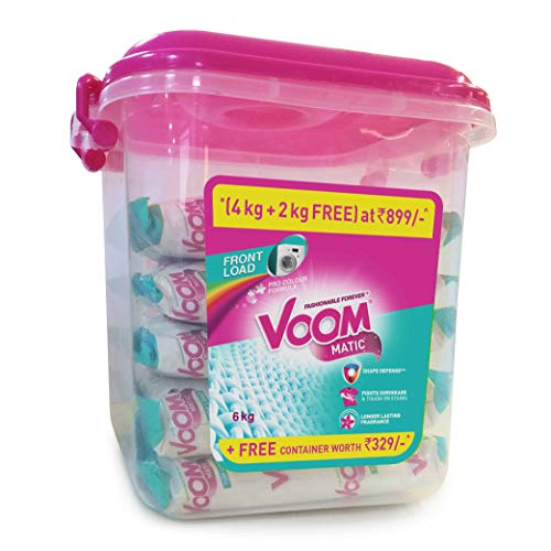 Voom Matic Front Load Detergent Powder, 4Kg + 2Kg FREE, Container FREE