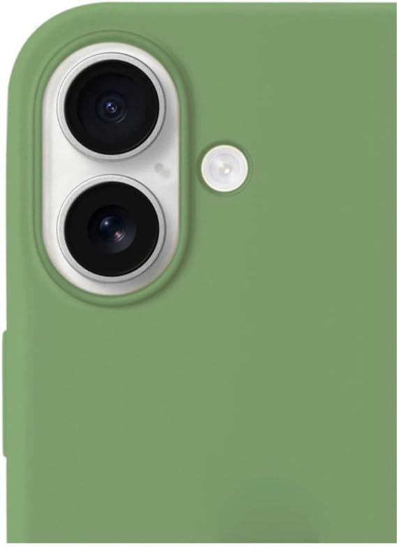 Image of Premium Liquid Silicone Case for iPhone 16 Plus - Slim Full Body Protective Back Cover with Soft Microfiber Lining, Anti-Slip Grip Scratch Resistant Phone Case (Pastel-Green)