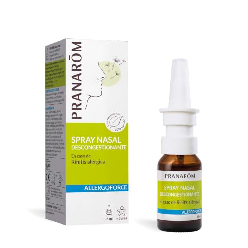 PRANAROM Allergoforce Spray Nasal Descongestionante – Dispositivo Médico con Aceites Esenciales Bio para Rinitis Alérgica e Inconforts Estacionales – 15 ml