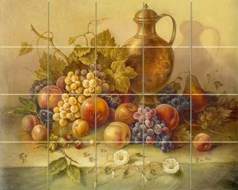 Tile Mural Fruit Bouquet I Corrado Pila Kitchen Wall Backsplash Marble Ceramic - Picture 12 of 27