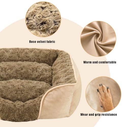 Lit pour chien petit lit rectangulaire avec coussin peluche canapé lavable - 8