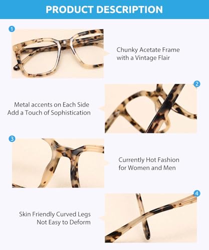Image of Firmoo Oversized Blue Light Blocking Glasses Computer Gaming Glasses, Blue Blockers Glasses for Women /Men