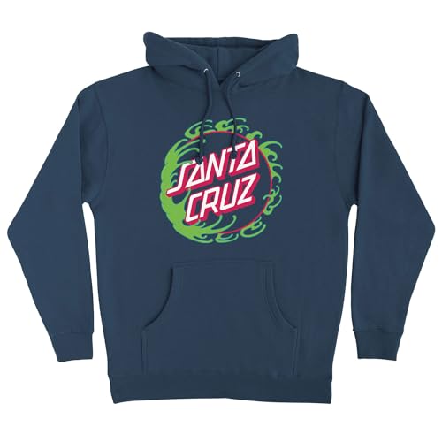 SANTA CRUZ Tidal Dot Front P/O Hooded Heavyweight Sweatshirt Slate XL Mens