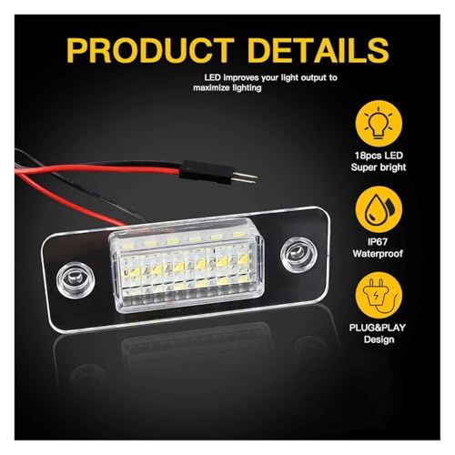 Luces matrícula para coche A8 D3 para renovar la iluminación trasera envejecida de tu auto 5
