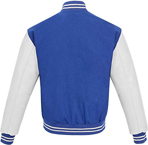 Sledwise Letterman Varsity Jacket for Men - Premium Quality Wool Body with Cowhide Leather Sleeves, Removeable Zipped Thermo Lining with Inside Pockets by Sledwise - Image 3