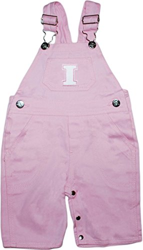 Creative Knitwear University of Illinois Fighting Illini Long Leg Overalls Pink