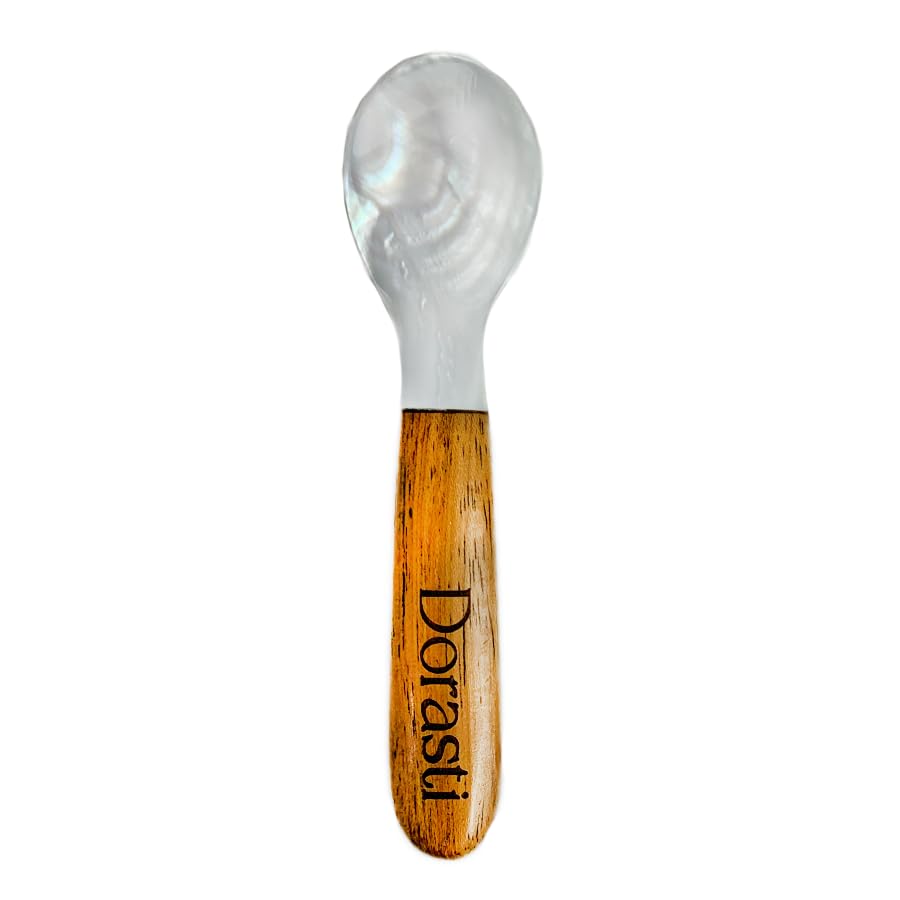 Mother of Pearl Caviar Spoon Blue Handle