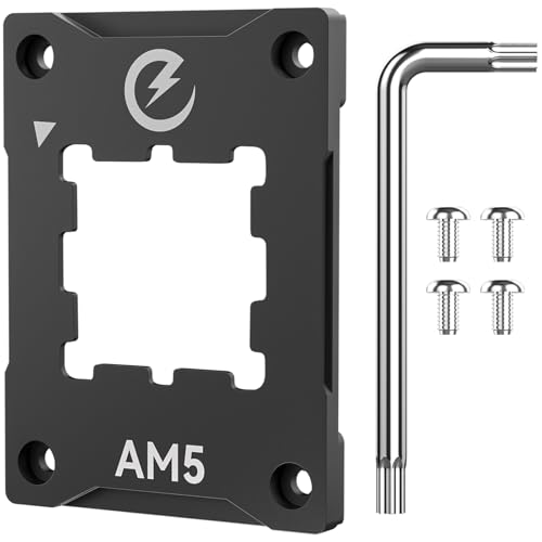 Marco de contacto AM5 - Marco seguro anti-doblez, marco fijo de seguridad AM5 y protector de CPU, corrección de presión, protección de condensadores, hebilla de CPU de ajuste completo para AMD AM5 Ryzen, compatible con enfriadores para CPU miniatura 1