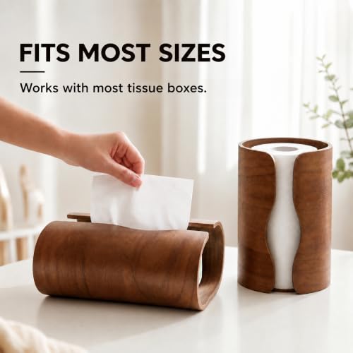 VAVAILEY Acacia Wood Tissue Box Holder, Tissue Holder for Farmhouse Decor - image 5