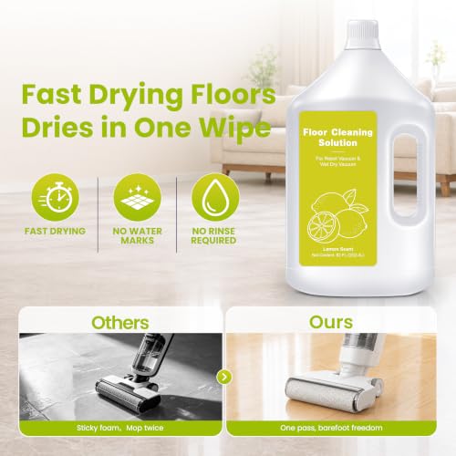 Image of 82 FL OZ Lemon Scent Floor Cleaning Solution Compatible with Dreame