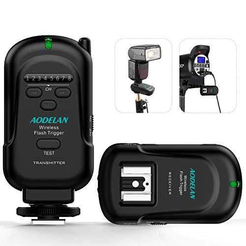 Wireless Flash Trigger 2.4 GHz with Transmitter and Receiver for Canon, Nikon, Panasonic