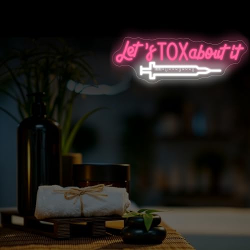 Image of Let's Tox about it Neon Sign Botox LED Light Injector Spa Studio Decor