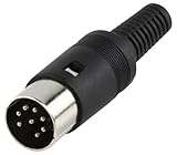 conector 8 pines macho  Conector DIN de 8 Pines Macho Negro, Cablepelado®