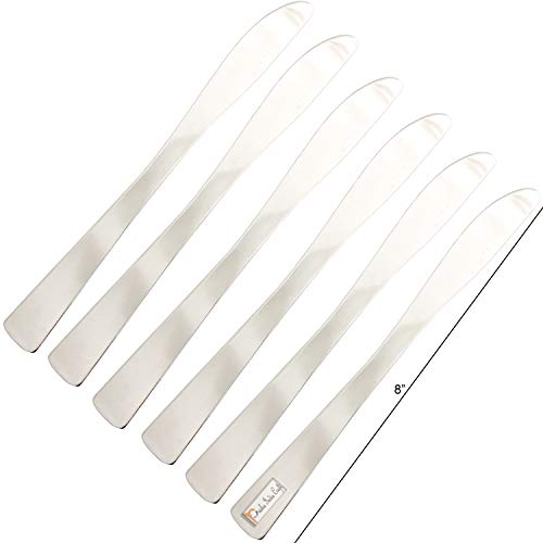 Prisha India Craft Stainless Steel Butter Knife, Cheese Jam Knife, Length 8.00 Inch, Set of 6