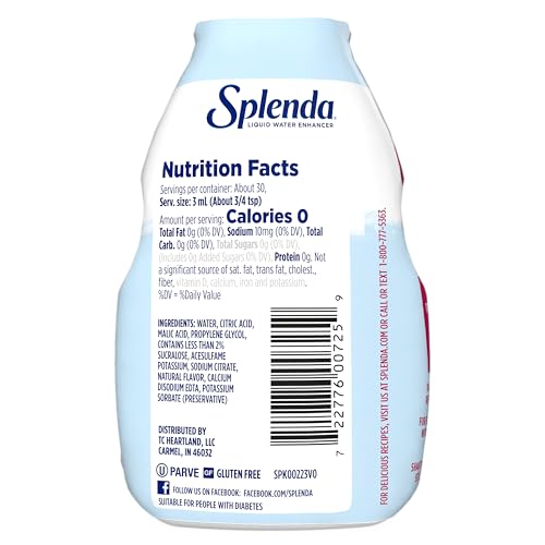 Image of SPLENDA Liquid Water Enhancer, Strawberry Watermelon Clear, 3.11 Fl Oz