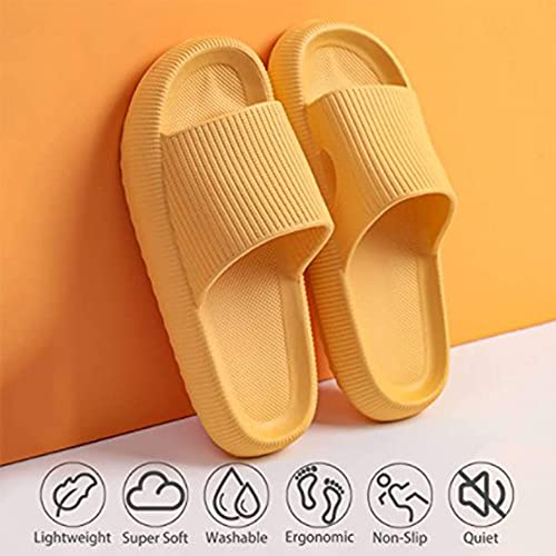 ZHKJ Pantufas de travesseiro, chinelos de chuveiro de massagem, antiderrapante, sola grossa de secag