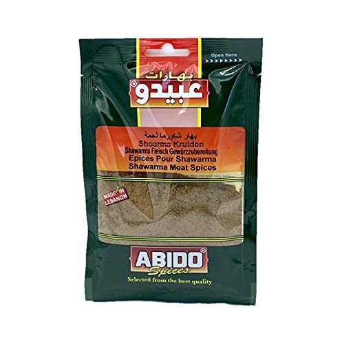 Especias shawarma carne (kebab) – Abido – bolsita de 50 g