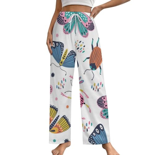 Pantalon de pyjama femme Coccinelle en taille S bas de nuit fluide avec poches