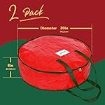 DeckTheHalls Christmas Wreath Storage Container, 2-PACK Waterproof Christmas Storage with Secure Zipper, Reinforced Carry Handles, Year-Round Protection for Christmas Garland & Holiday Decor (30 Inch) - Image 2