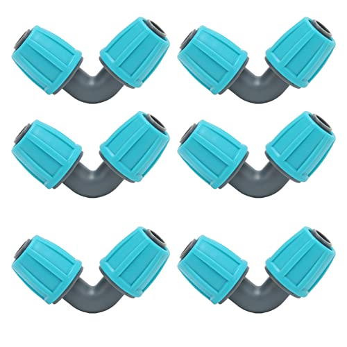 Lock Elbow Adapter, PE 6.5x6.5cm Pipe Elbow Lock Connector Water Pipe Fitting for Garden